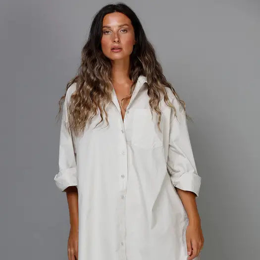 Boyfriend Oversized Cotton Shirt ONE SIZE