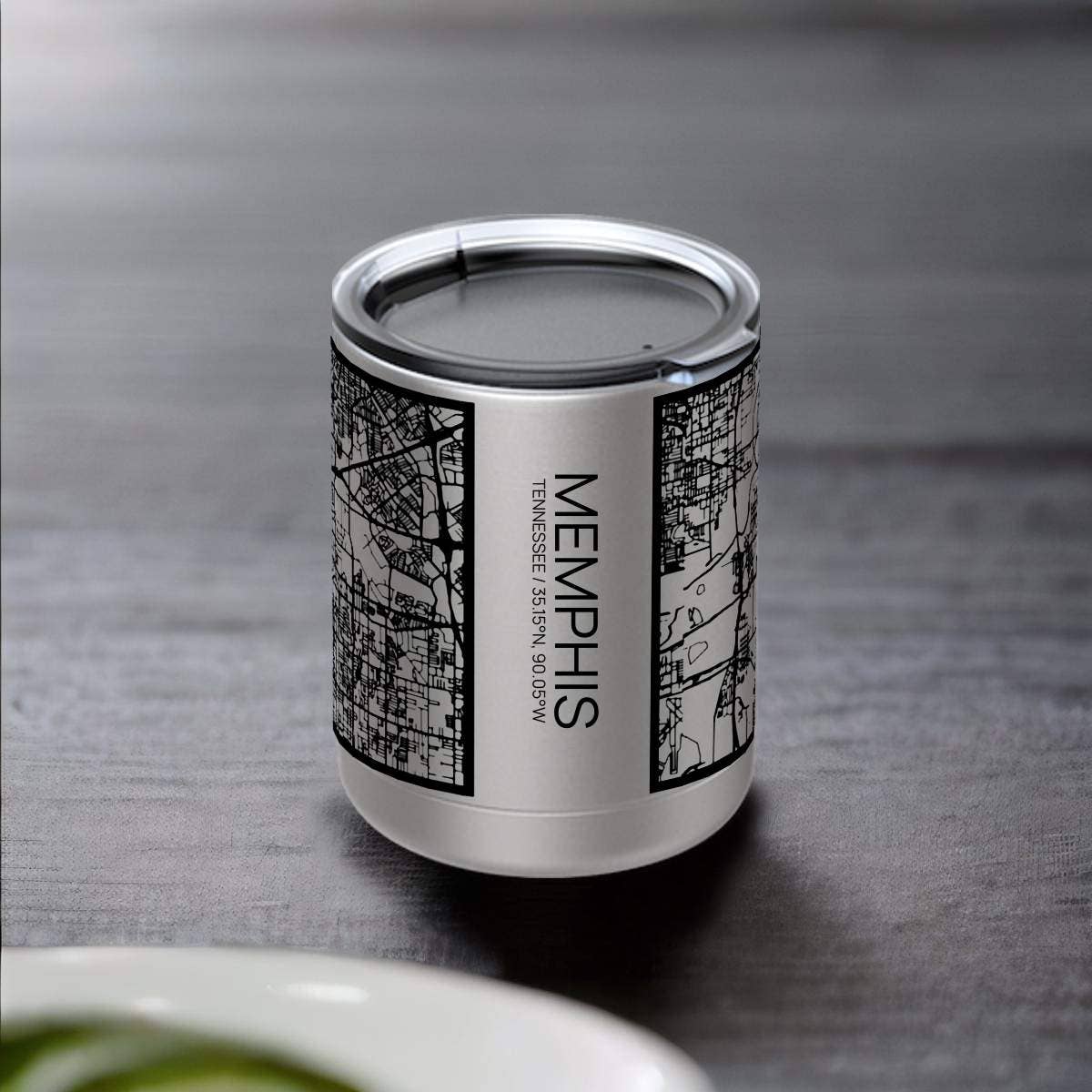 Memphis TN Tactile Lines Map Insulated Cup