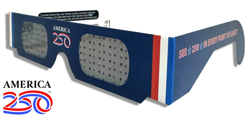 3D Fireworks Diffraction Glasses 250th Anniversary Holospex® Glasses