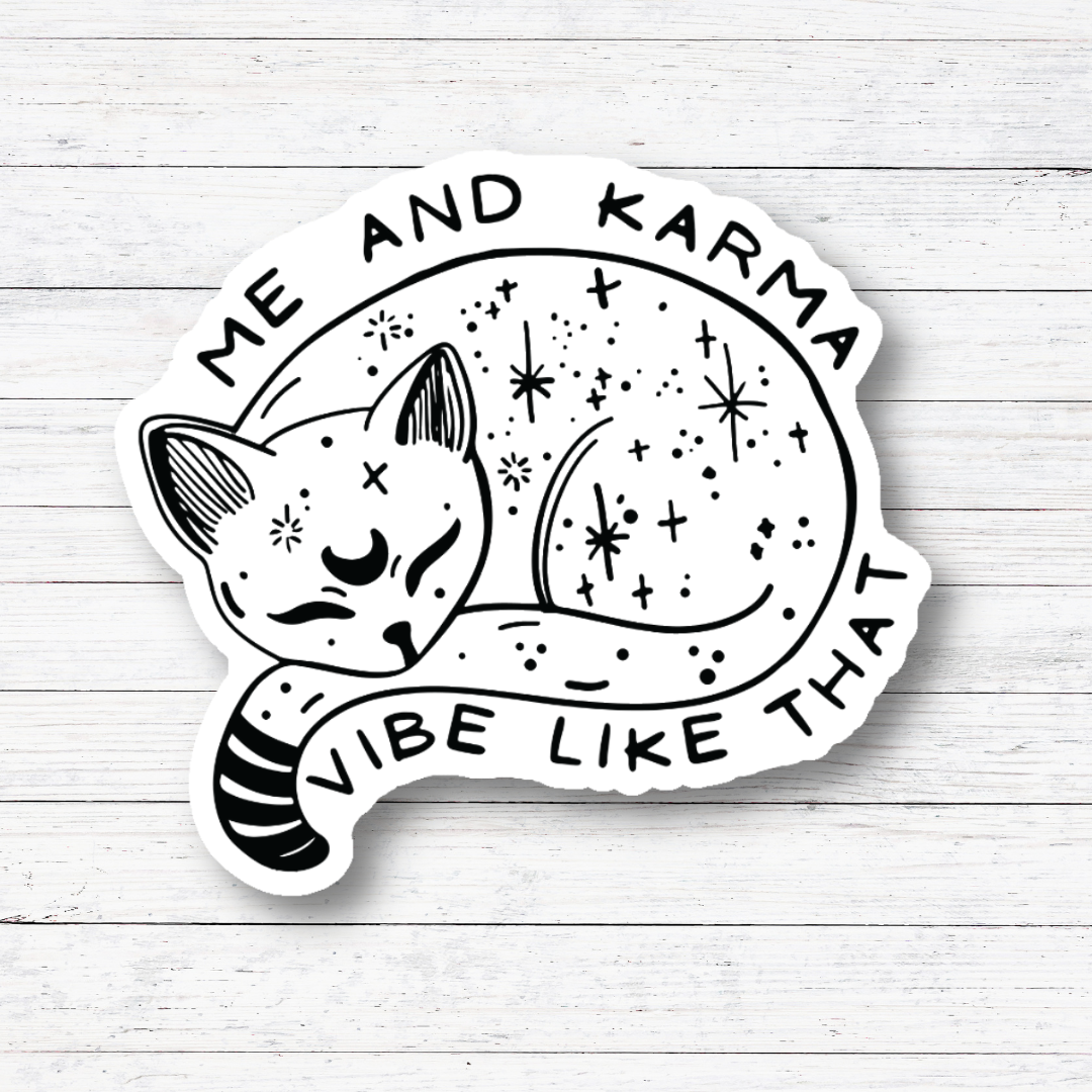Me and Karma- Taylor Swift Lyrics Stickers Glossy Vinyl