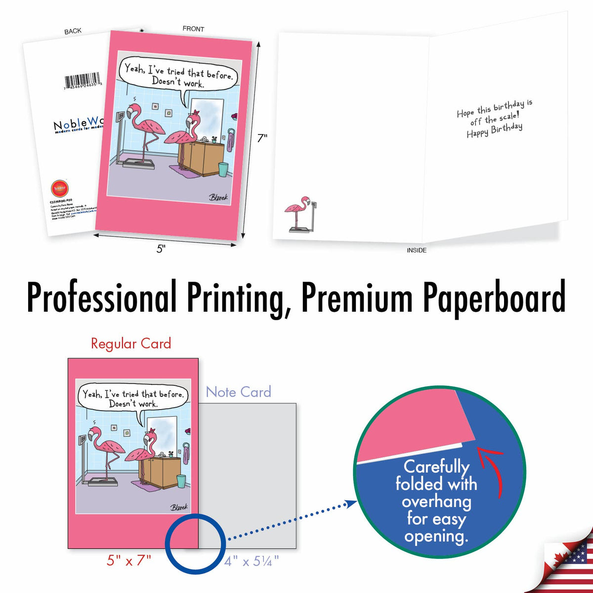 Flamingo Scale Funny Birthday Greeting Card