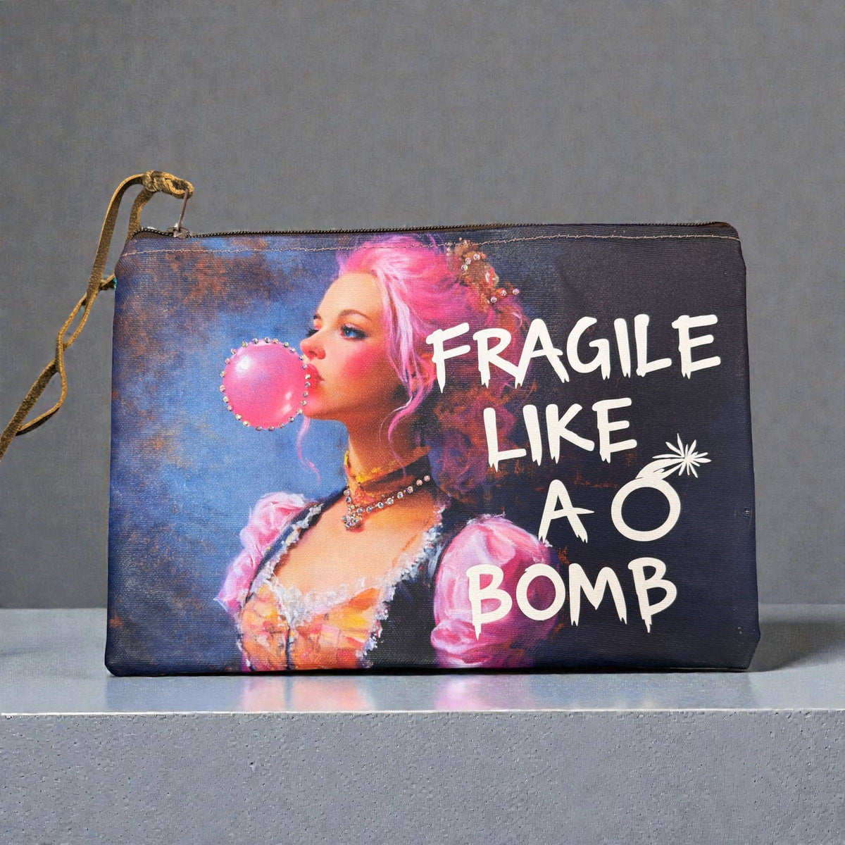 Fragile Like a Bomb Makeup Bag
