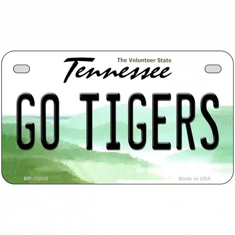 Tennessee Go Tigers Novelty Metal License Plate