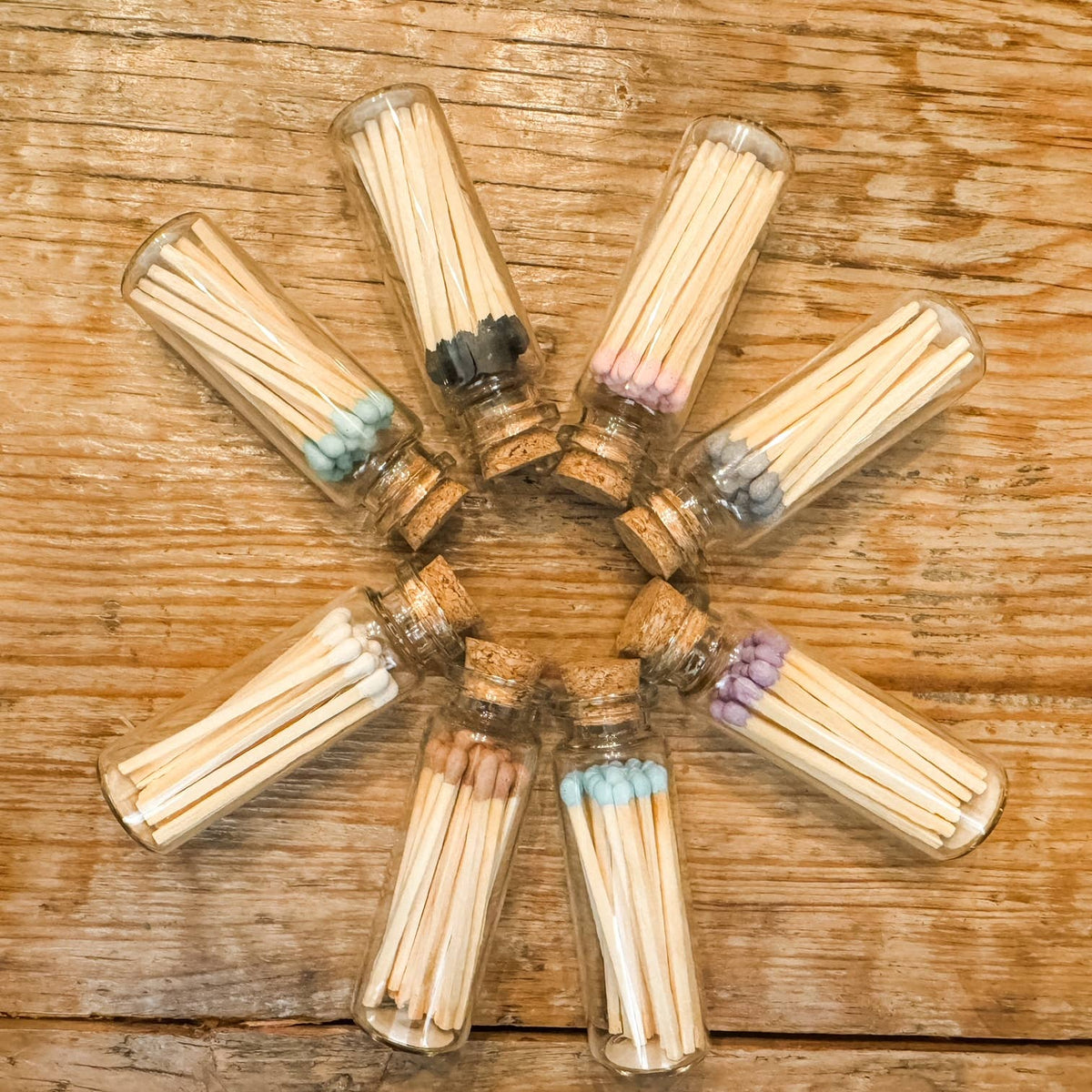 Fancy Safety Matches in Glass Vial -
