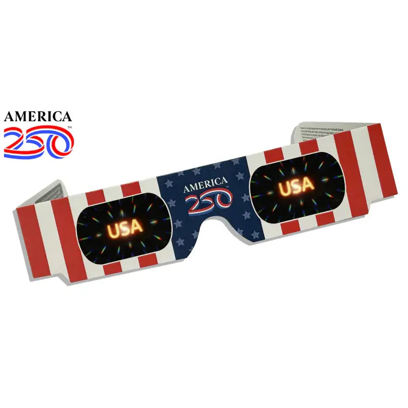 3D Fireworks Diffraction Glasses "USA" Lens - 250th Anniversary Glasses