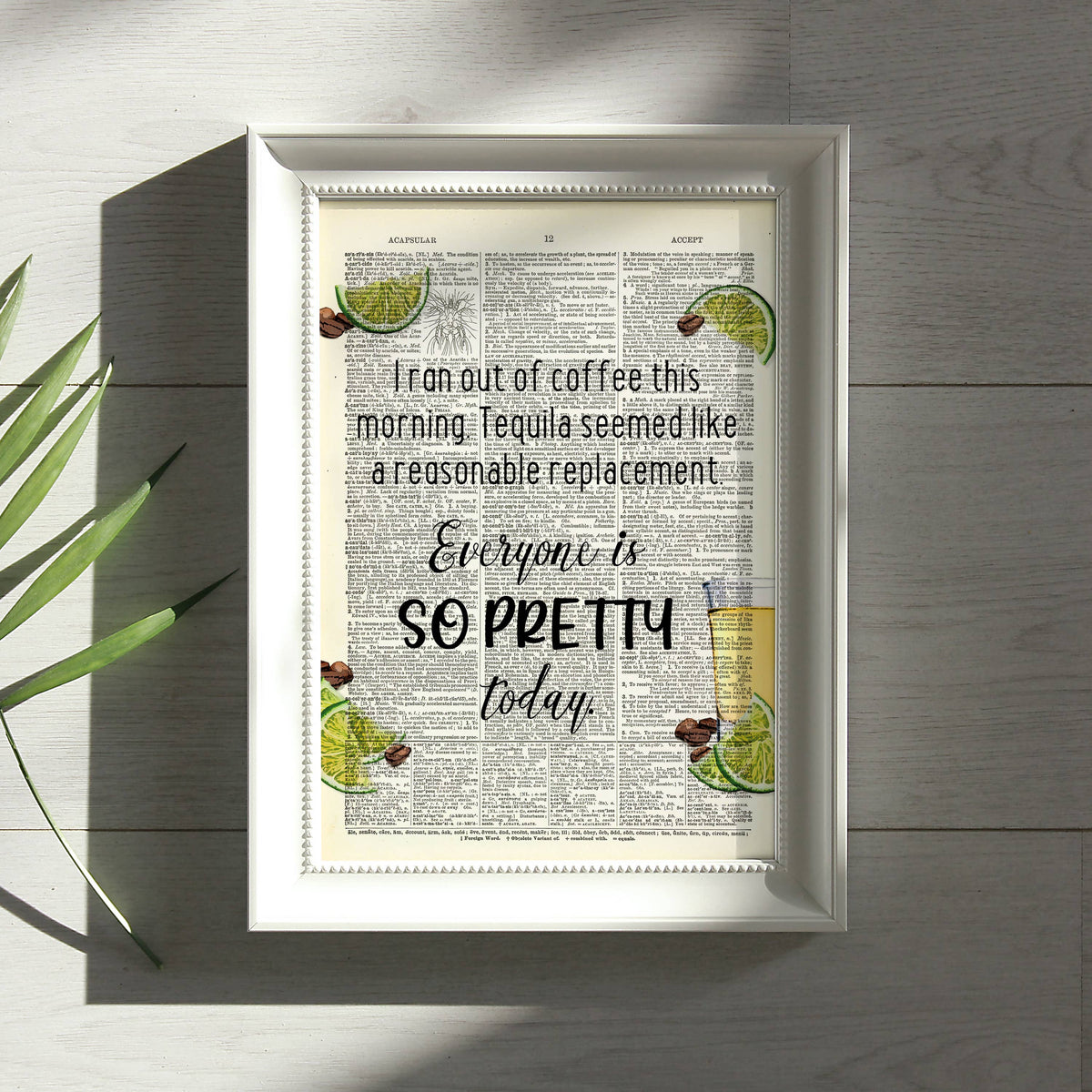 Art Print Dictionary Page | Vintage | I Ran Out Of Coffee
