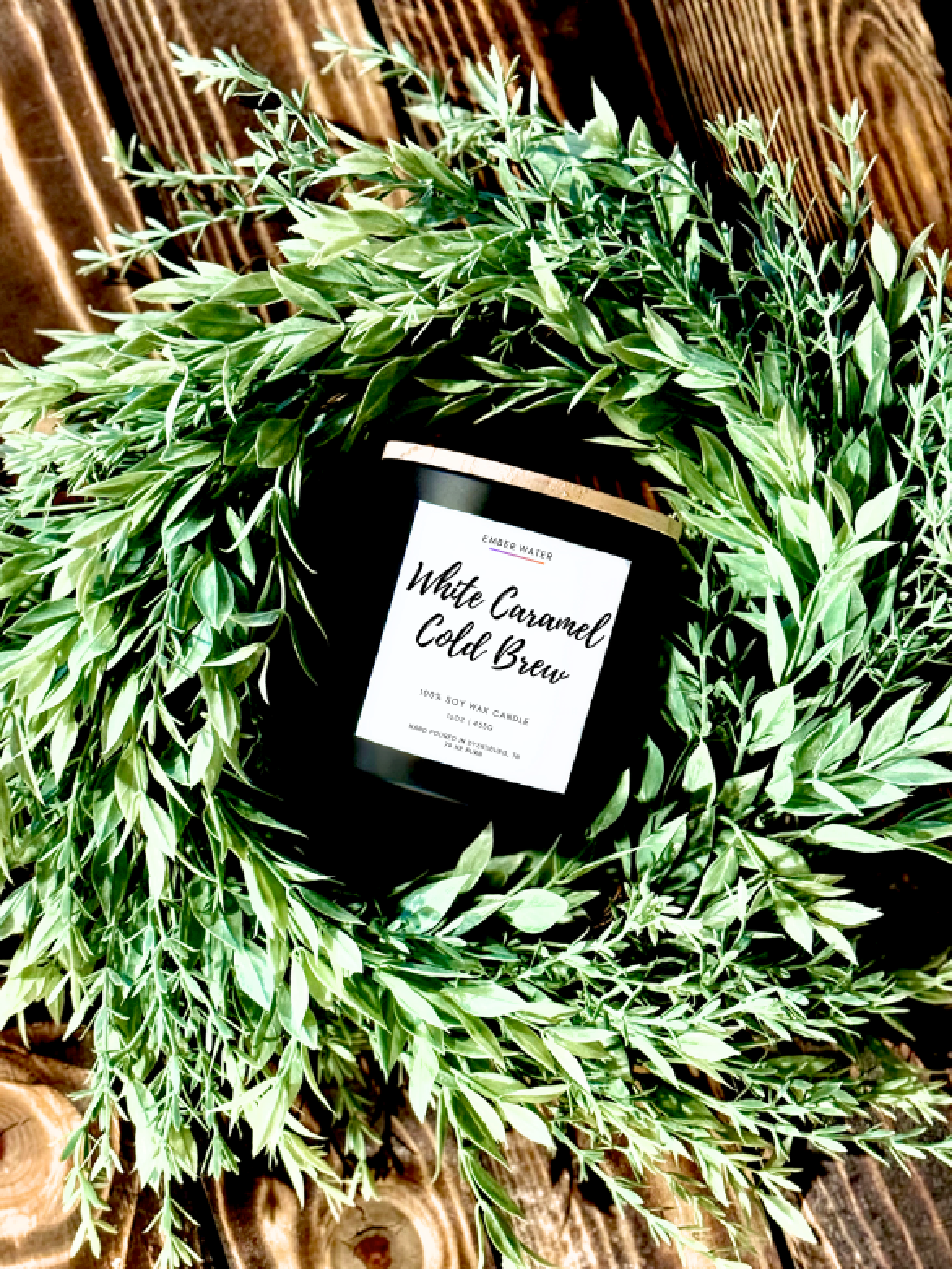 White Caramel Cold Brew 16 oz 100% Soy Candle  