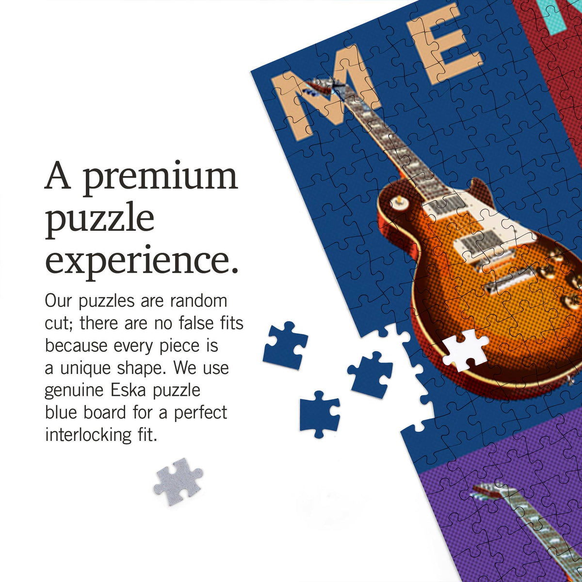 1000 PIECE PUZZLE Memphis, Tennessee, Guitar Pop Art