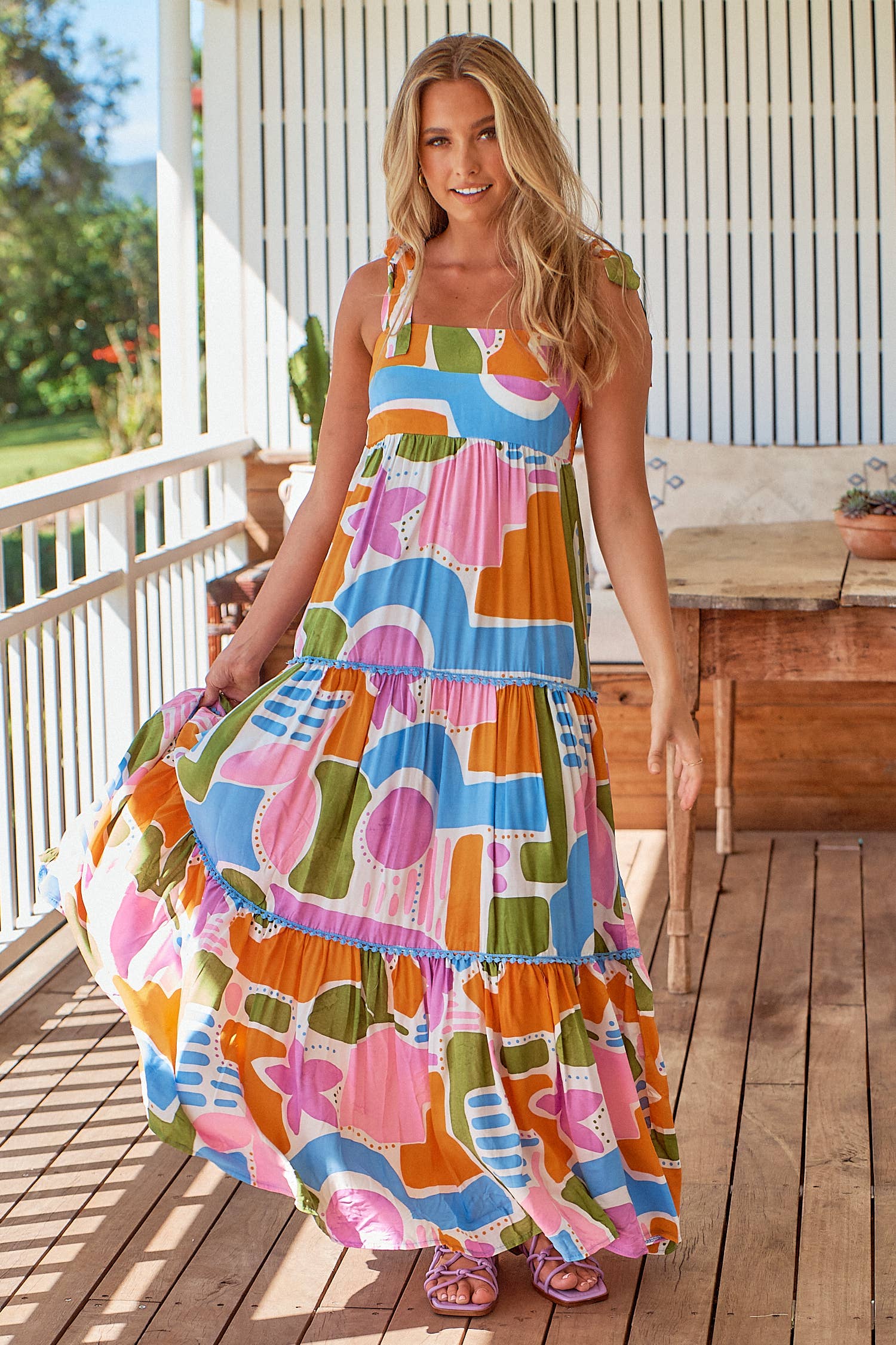 chinese dress ladies Pablo Print Adeline Maxi Dress