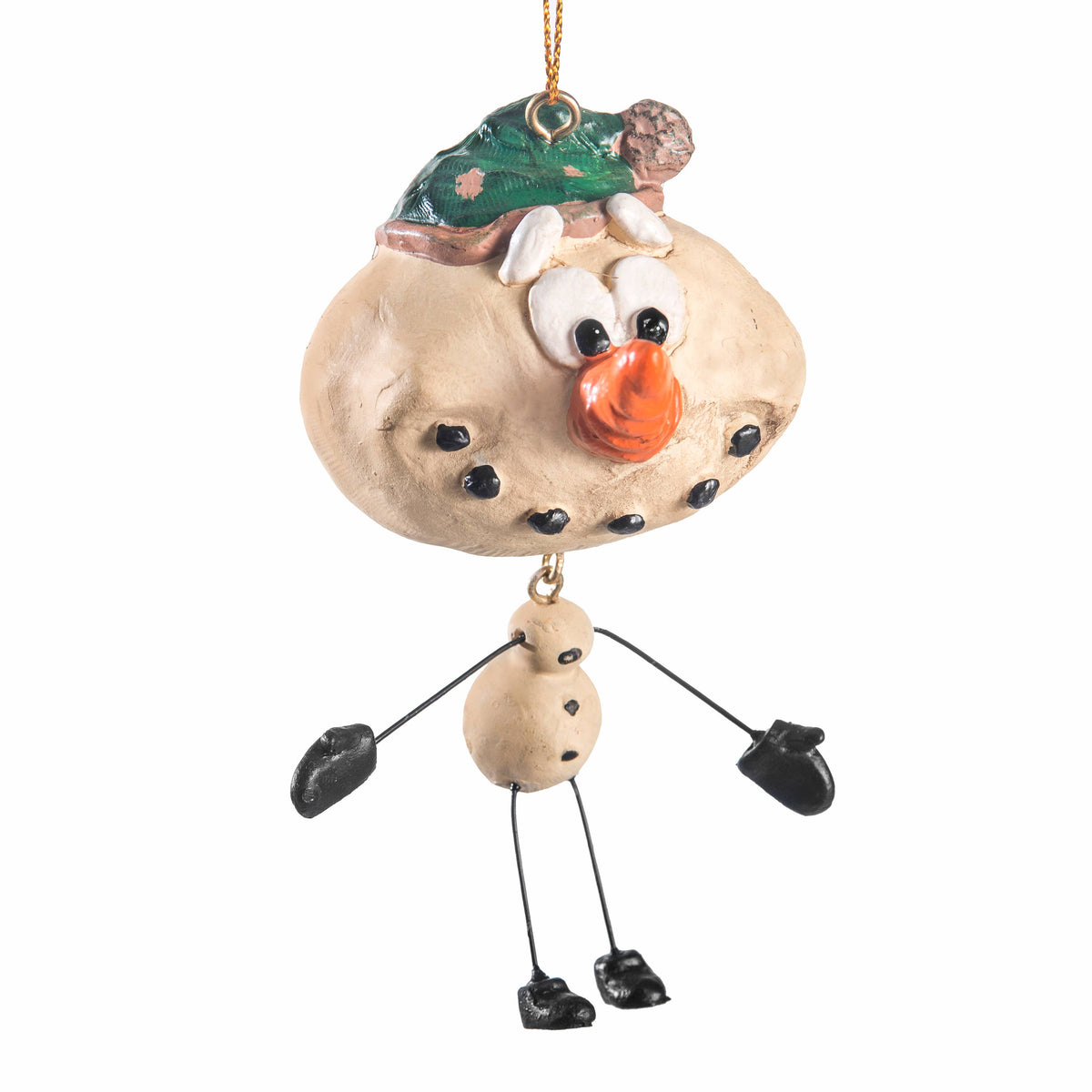 Snowman Christmas Ornament with Hat Bert Anderson