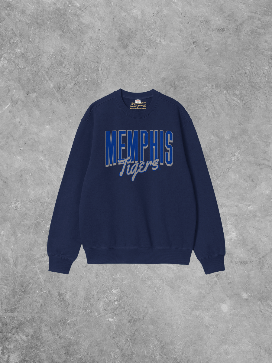 Memphis Tigers Cursive, Game Day Boxy Cotton Sweatshirt