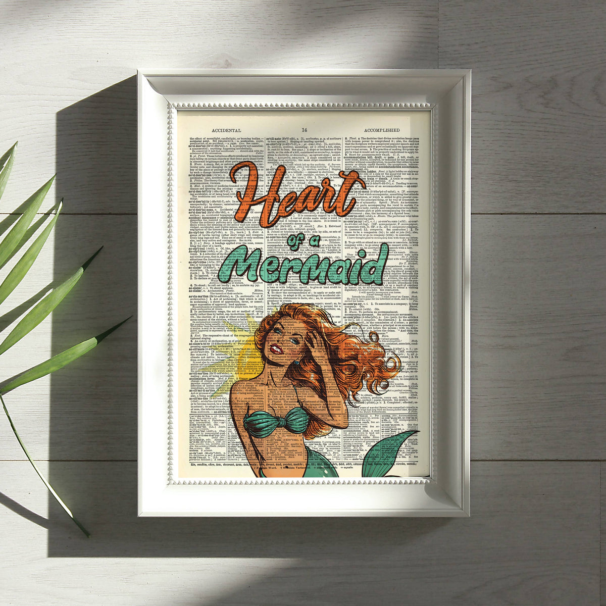 Art Print Dictionary Page | Heart Of A Mermaid