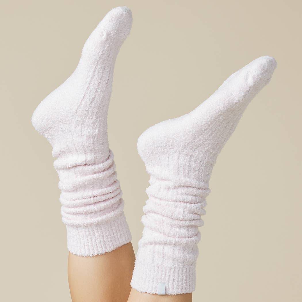 Women's Soft, Cozy, Slouchy Marshmallow Socks with Grippers: OSFM