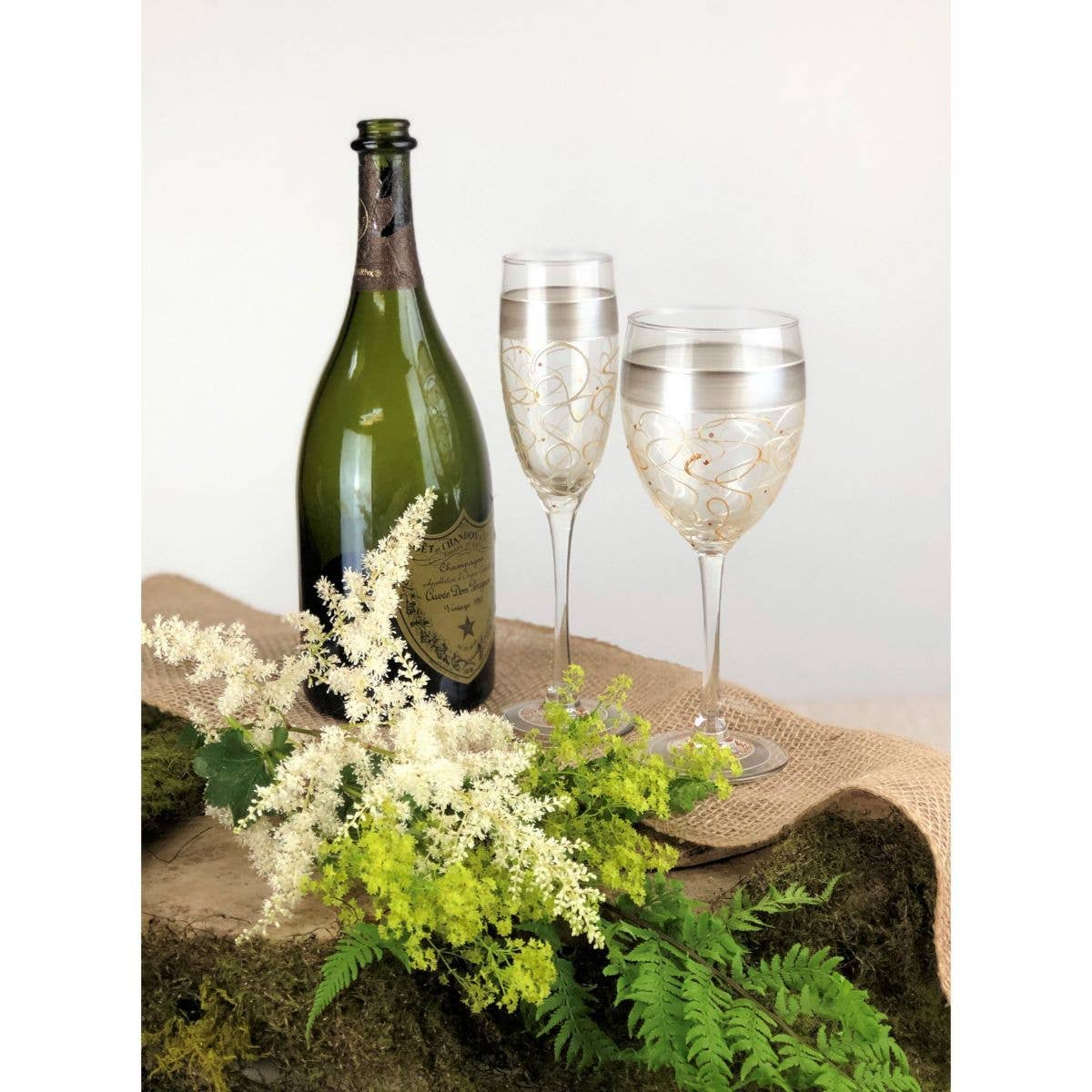 Celebration Streamers Champagne Glasses