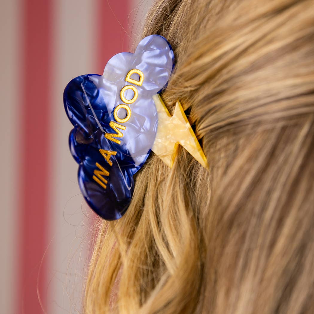 In A Mood - Lightning Cloud Hair Claw Clip, Funny Gift