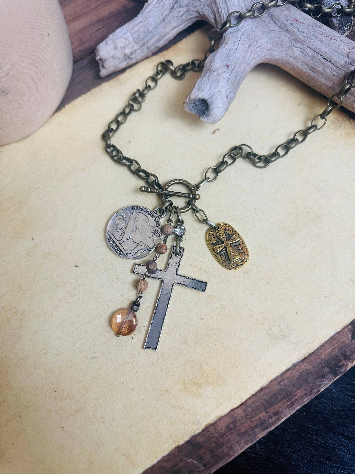 Cross Charm Toggle - Neck 