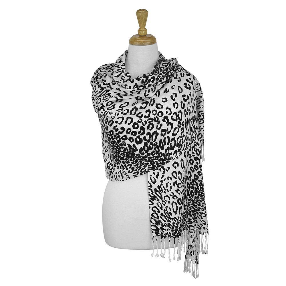 Leopard Print Pashmina Scarf Shawl
