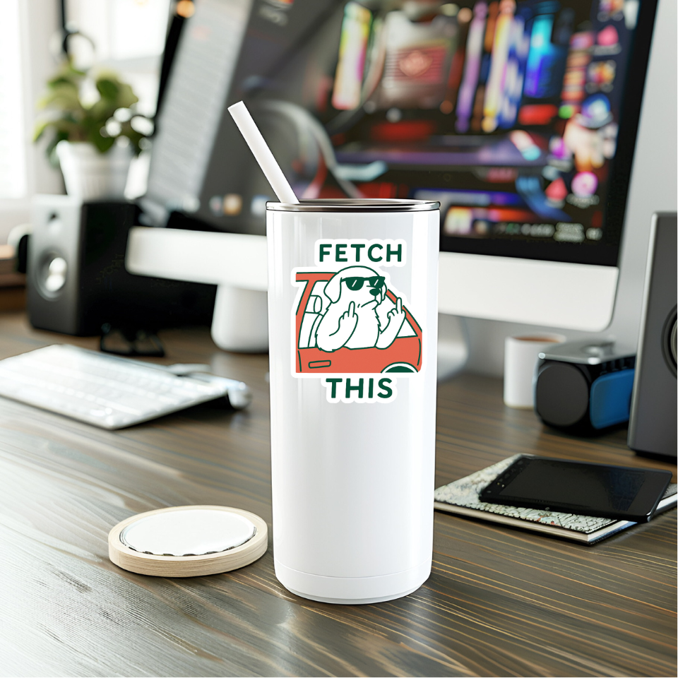 Funny Fetch This Vinyl Sticker