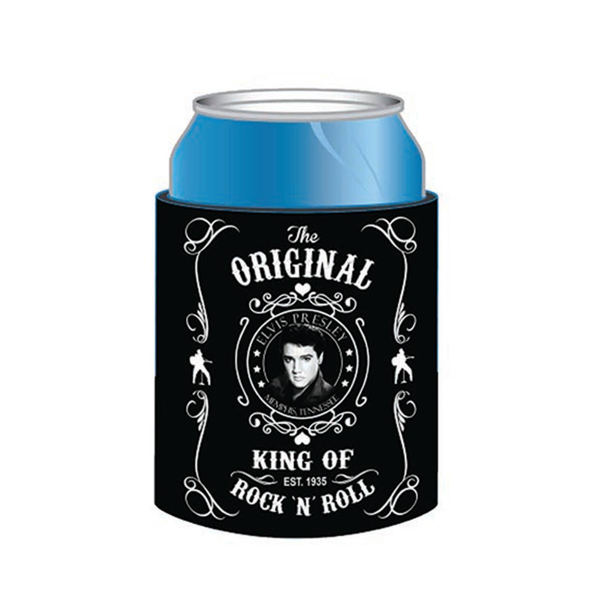 Elvis Huggie/Coozie - Black &amp; White