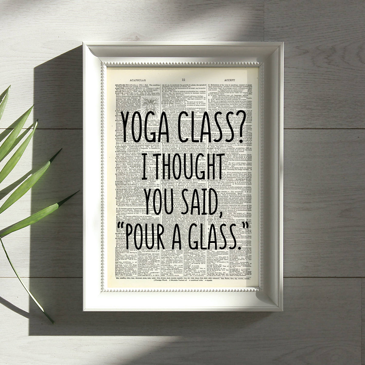 Art Print Dictionary Page | Vintage | Yoga Class?