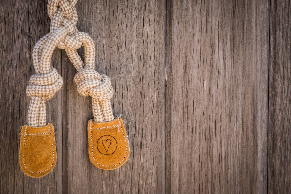 Stuey Sock Monkey Natural Rope Knottie®, L (9mm d.) Dog Toy