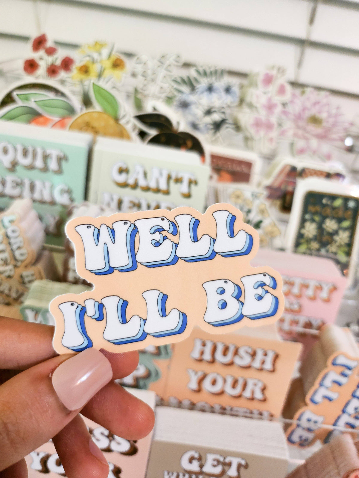 Well, I'll Be Sticker, Vinyl, 3 x 2in | Southern Saying