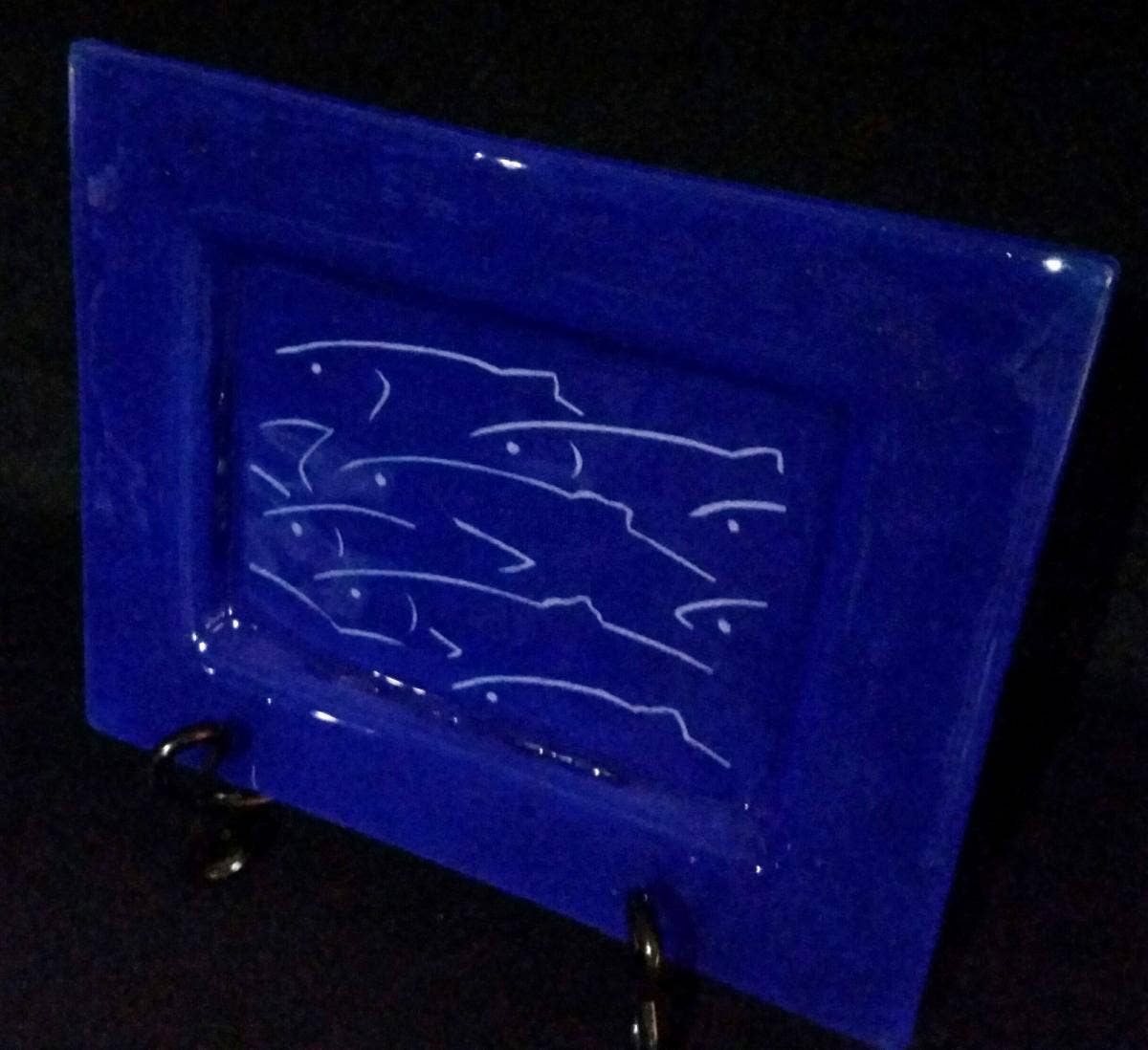 Cobalt Blue Salmon Plate