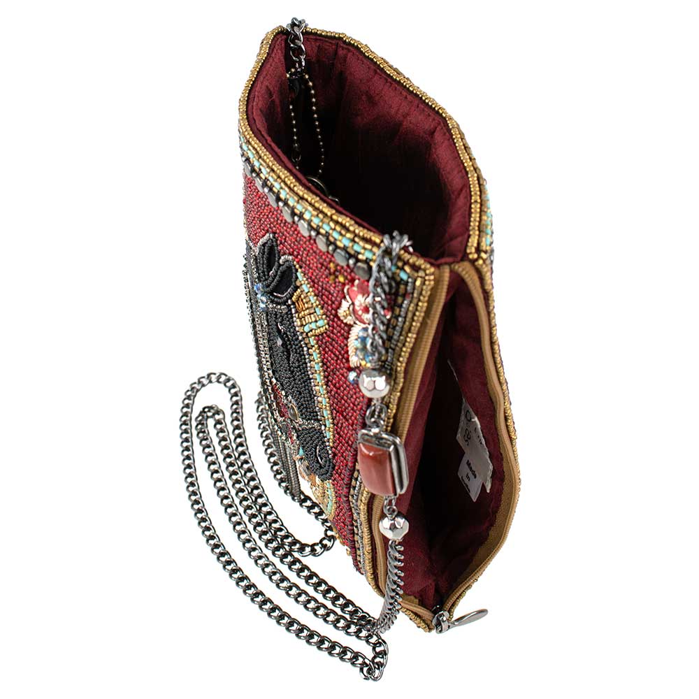 Let's Gallop Beaded Black Horse Mini Crossbody Handbag