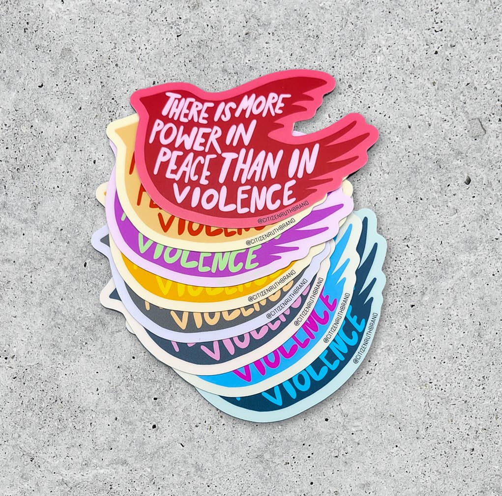 Power In Peace vinyl sticker: Rainbow assortment