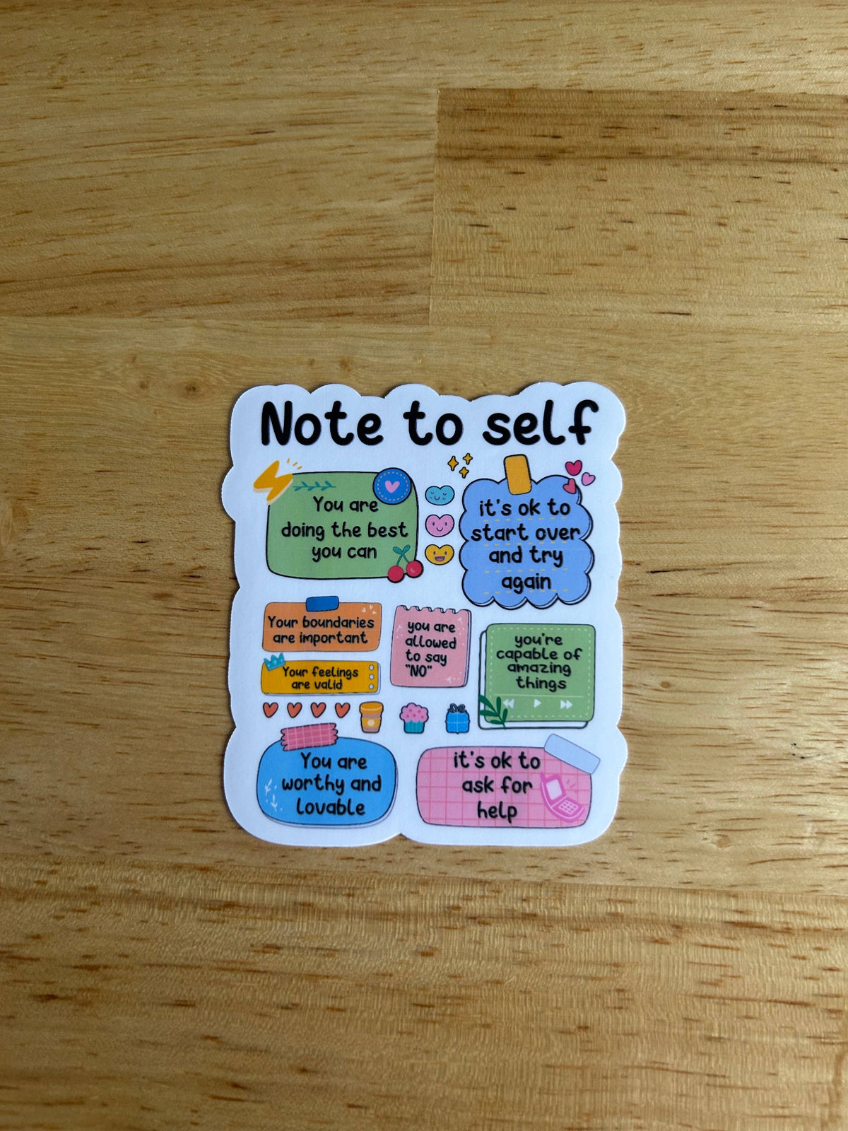 Mental Health Reminder- Note to Self