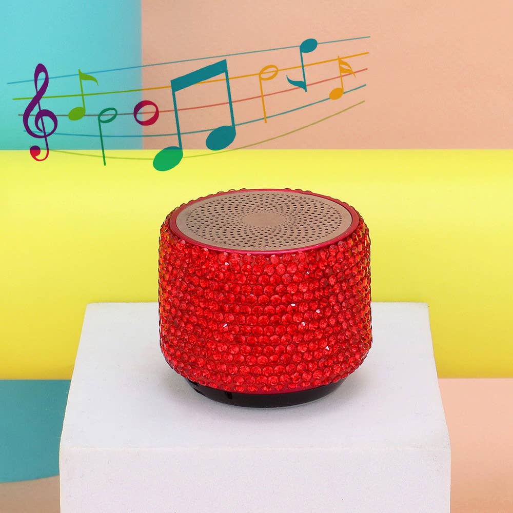 Mini Portable Bling Studded Wireless Speaker
: PEACH