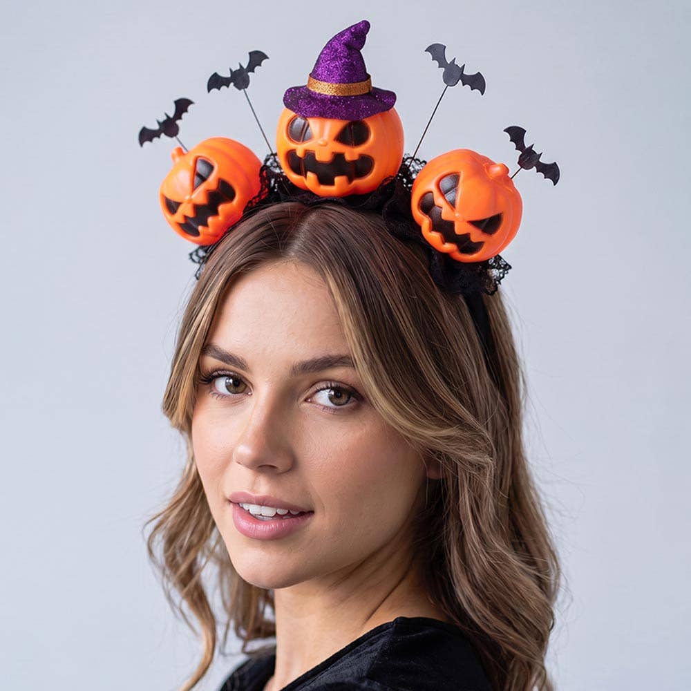 Halloween Pumpkin Bat Costume Headband