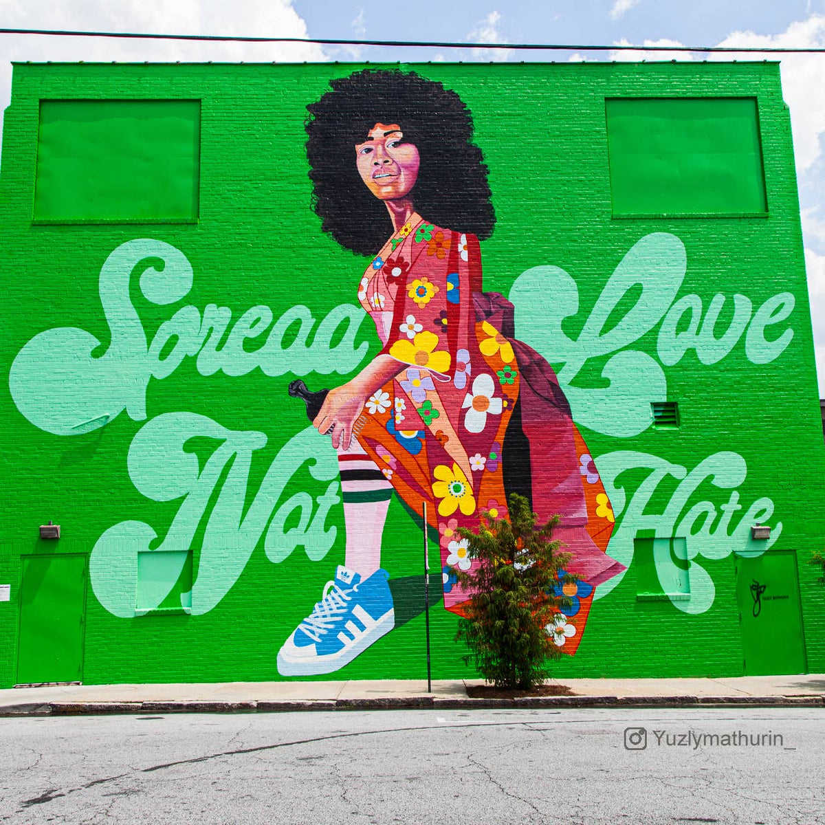 Spread Love Not Hate Mural Coaster