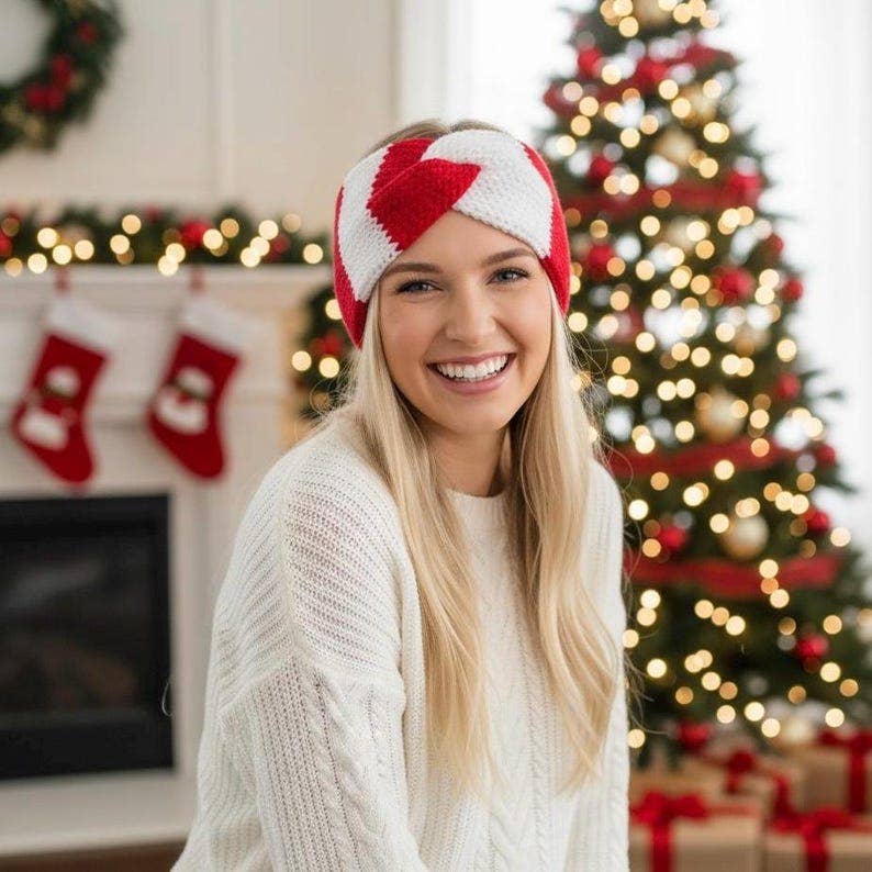 Santa Hat for Kids, Hand Knit