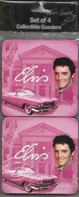 Elvis Coasters - Pink Guitars