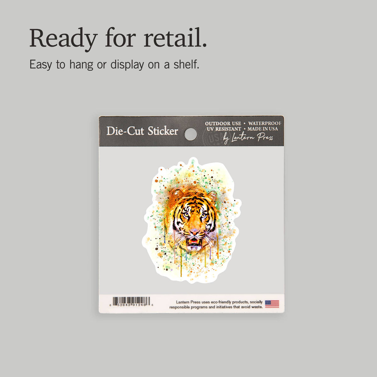 STICKERS Tiger Watercolor