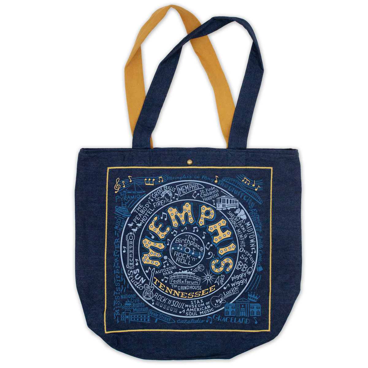 Memphis Denim Tote Bag