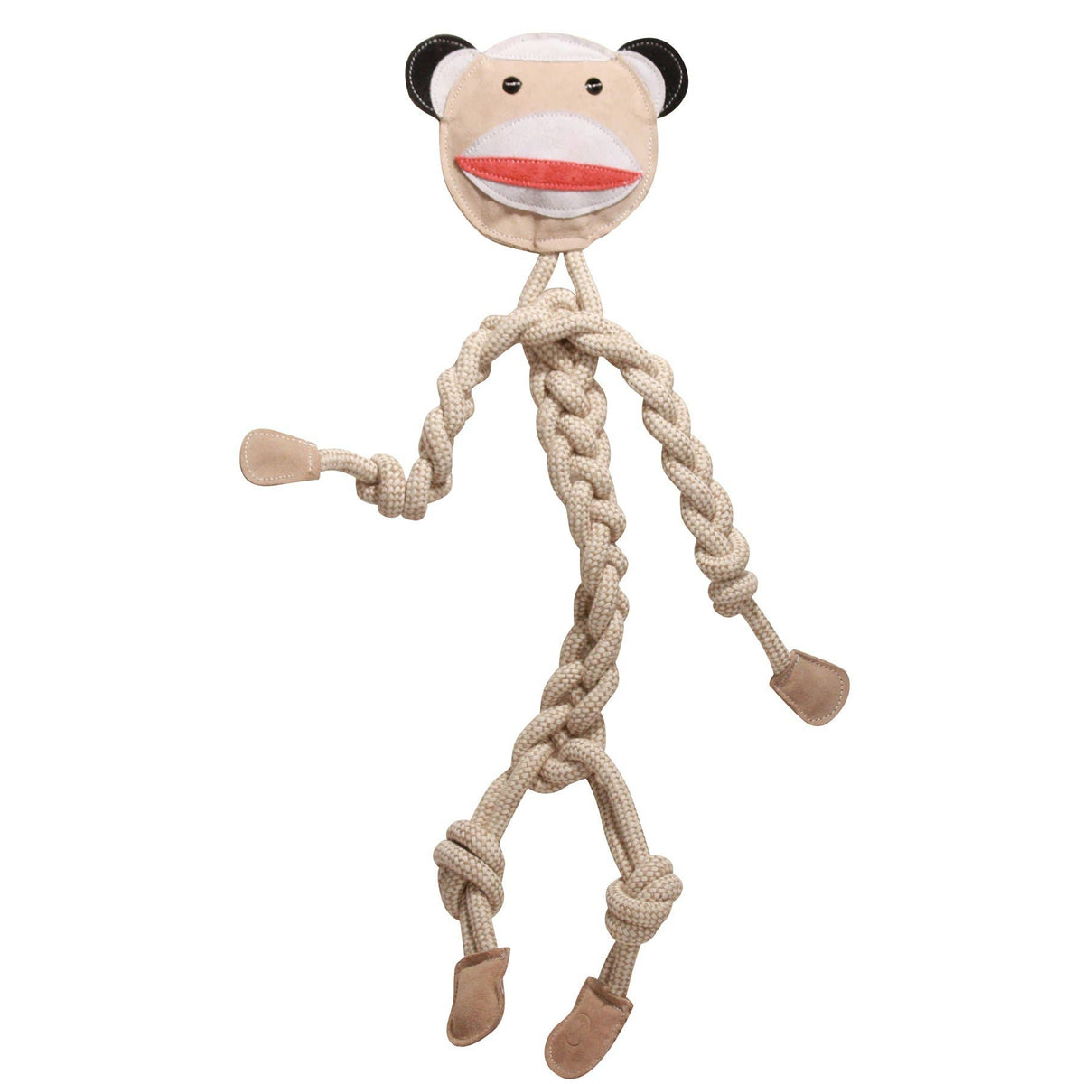 Stuey Sock Monkey Natural Rope Knottie®, L (9mm d.) Dog Toy