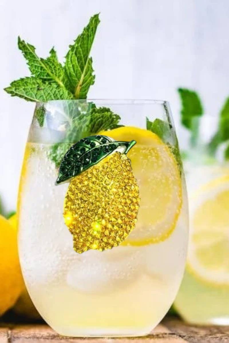 Lemon Stemless Wine Glass