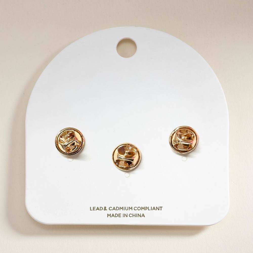 3PCS - Golf Ball Cart Bag Pin Brooch Set