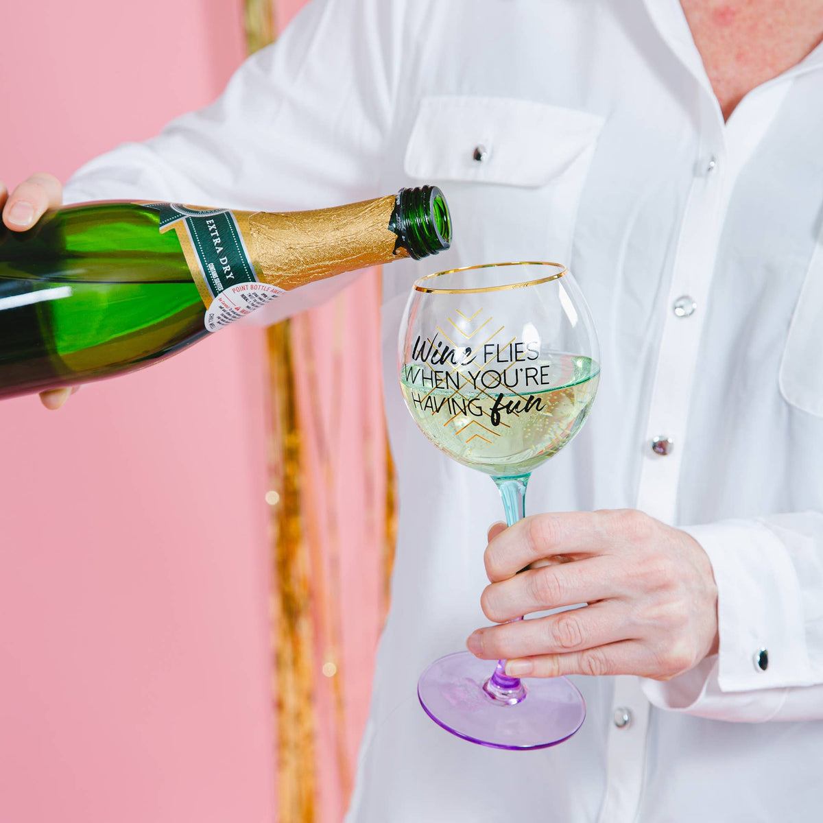 Wine Flies - 11 oz Tipsy Stemmed Wine Glass