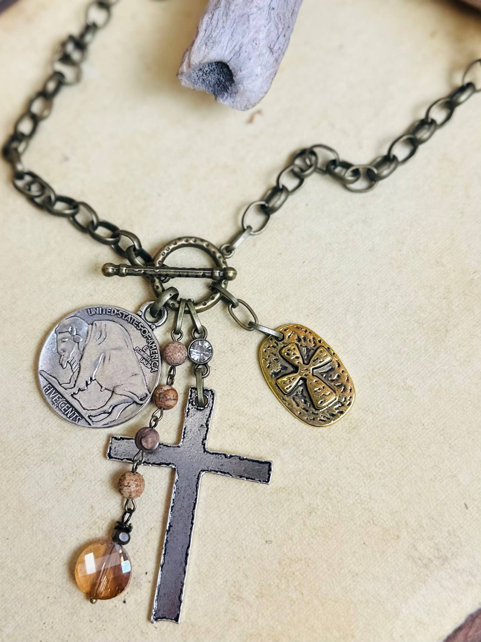 Cross Charm Toggle - Neck 