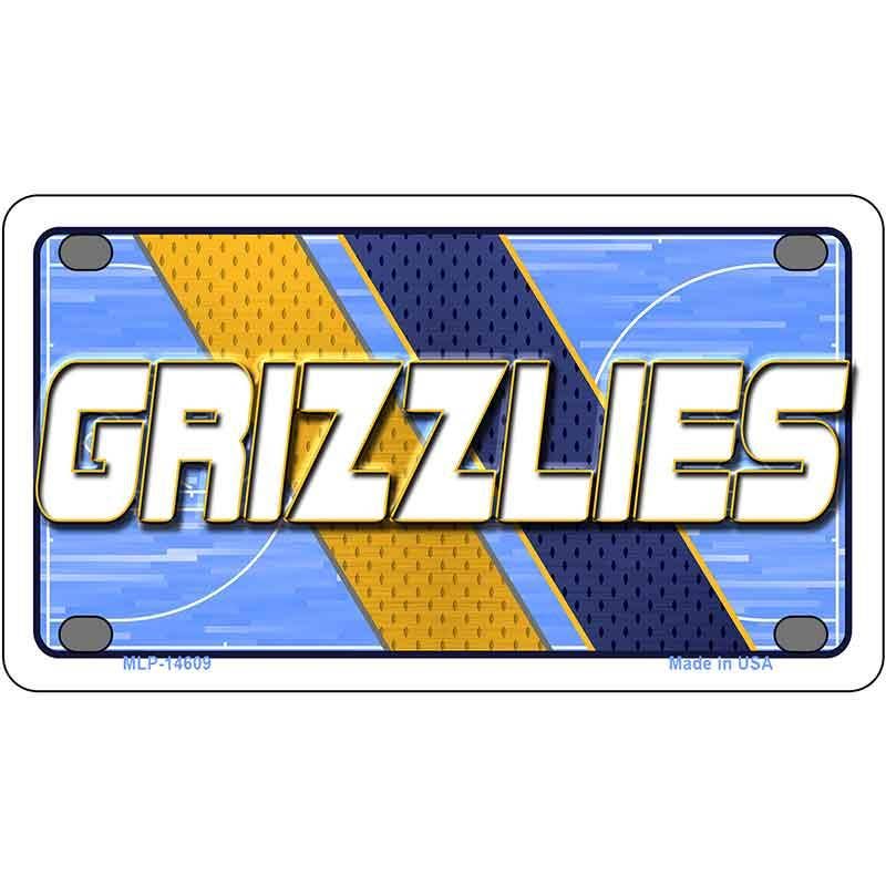GRIZZLIES Graphic Novelty Metal License Plate