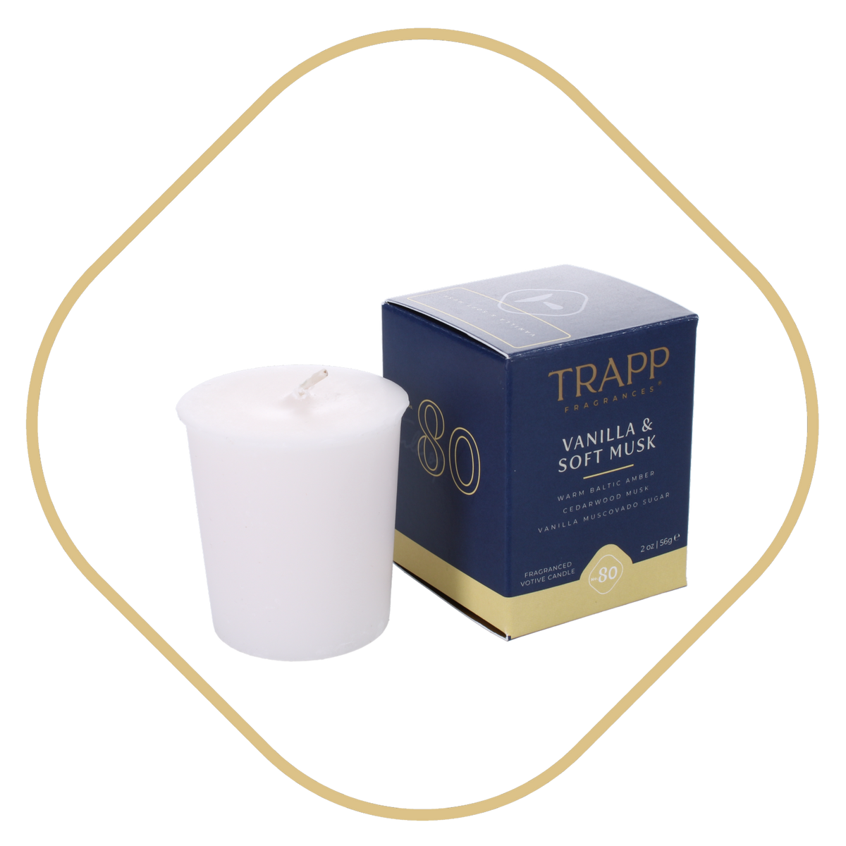 No. 80 Vanilla &amp; Soft Musk  2 oz. Votive Candle