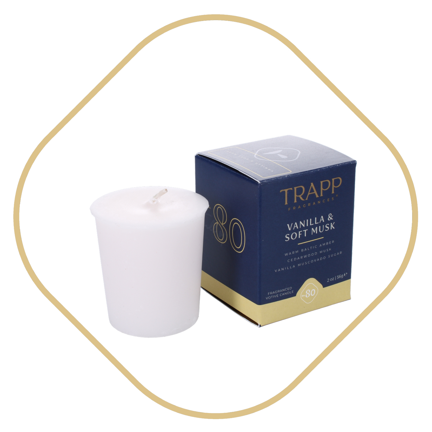 No. 80 Vanilla & Soft Musk  2 oz. Votive Candle