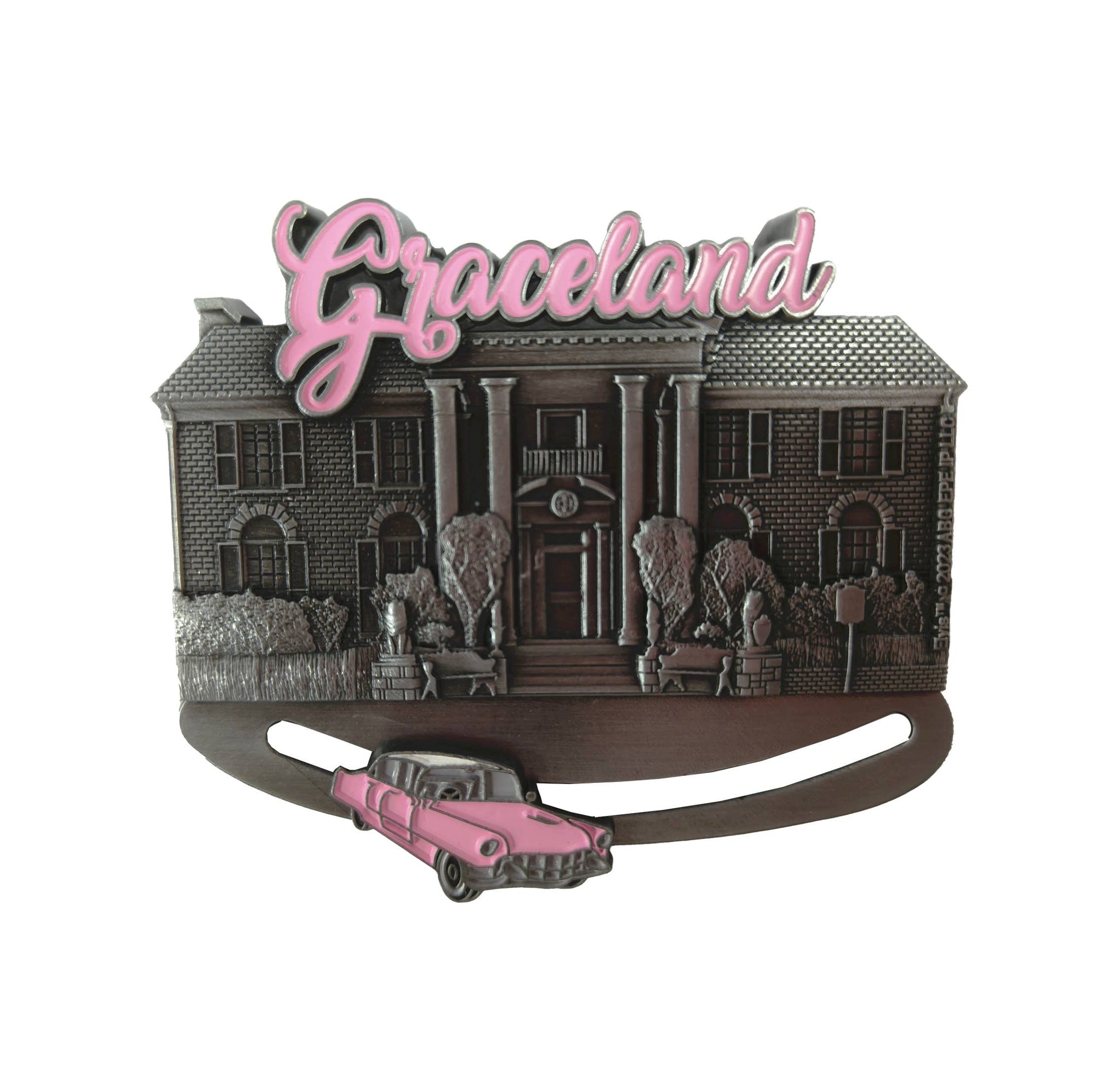 Elvis Magnet - Graceland Movable Pink Caddy