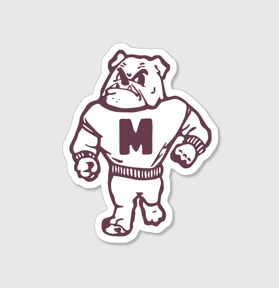 Vintage State Bulldog Sticker