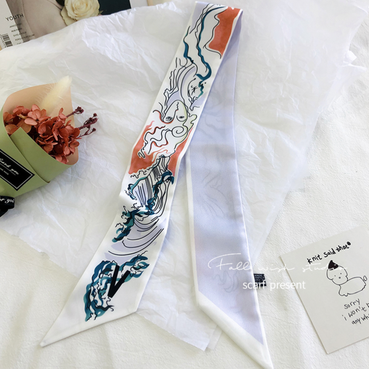 Ribbon Scarf/ Purse Scarf