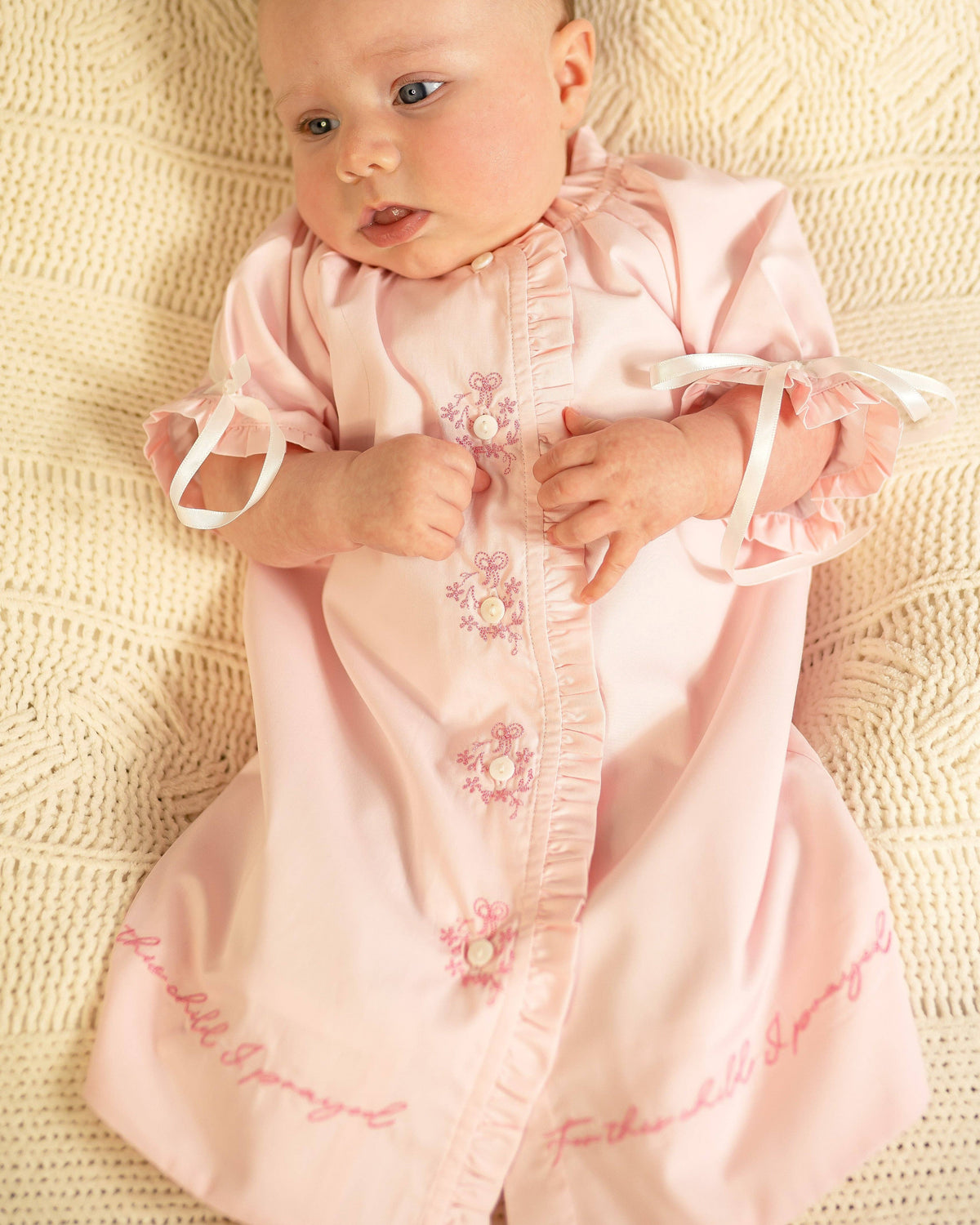 For This Child I Prayed Daygown: Pink: Newborn