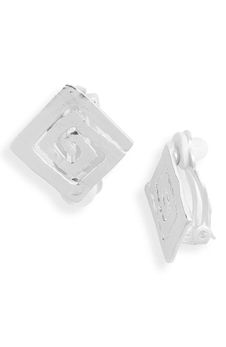Square spiral clip on: Gold